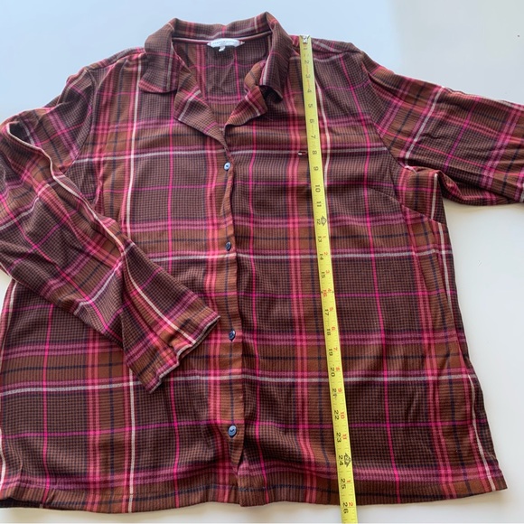 Tommy Hilfiger Original long sleeve flannel plaid pajama set in red Size XL - Picture 7 of 14